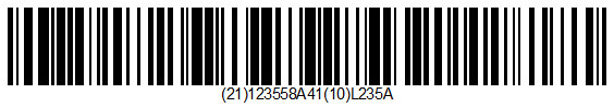 a GS1 example Barcode