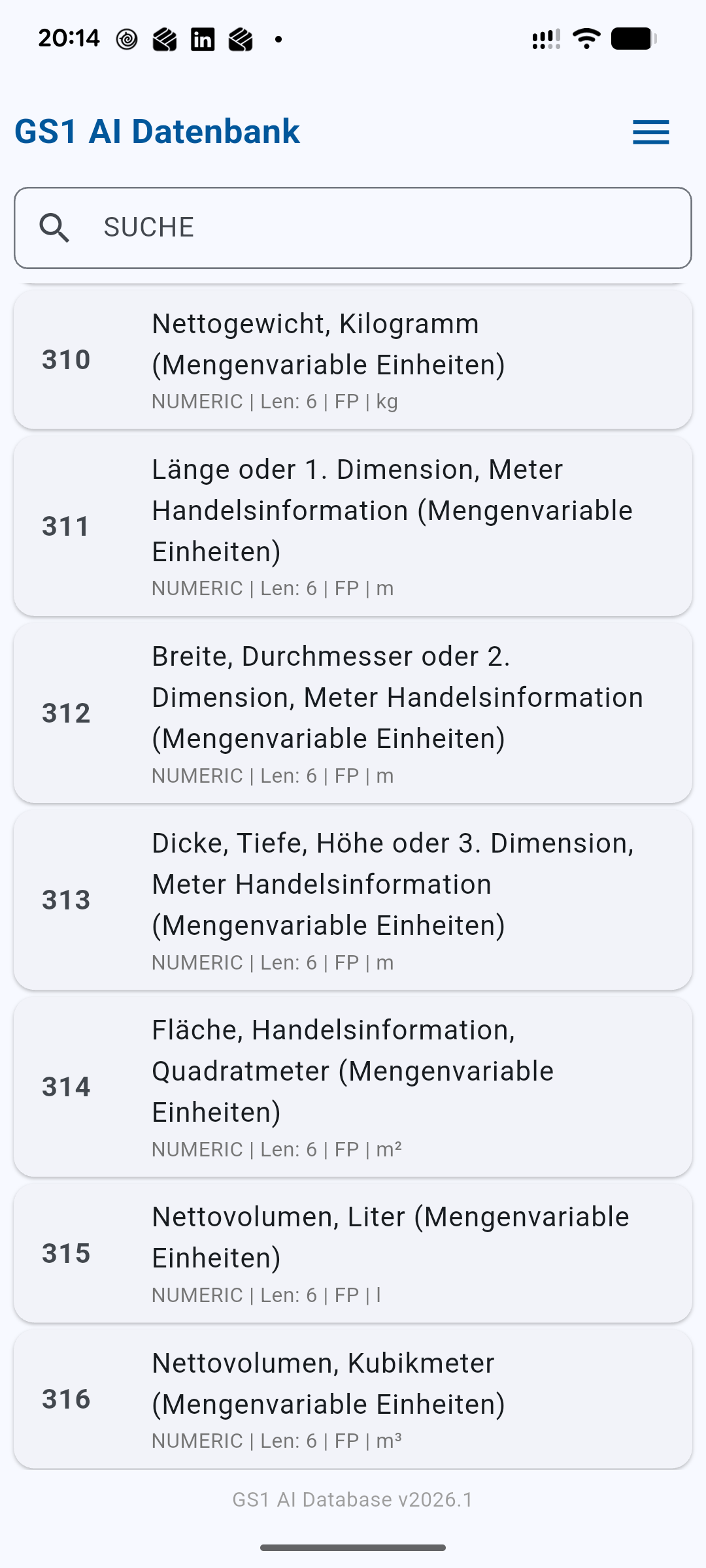 GS1 AI-Datenbank