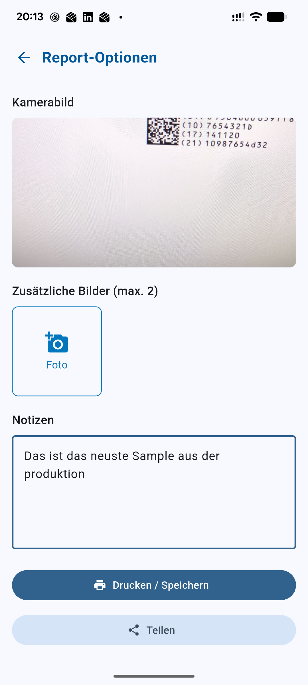 Report-Optionen
